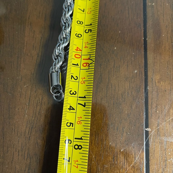 FASHION JEWELRY WOMEN THICK STAINLESS STEEL CHAIN  LETTER L AS A MEDAL ZIRCONIA - Picture 11 of 12